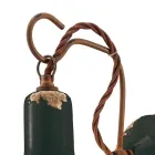 Llamba muri Industriale Artizanale ne Hekur dhe Qeramike - Vintage Viadurini