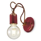 Llamba muri Industriale Artizanale në Hekur dhe Qeramikë - Vintage Viadurini