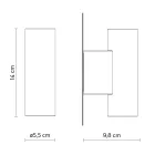 Dizajni llambë muri të jashtme në alumin të bardhë ose të zi - Leopida Viadurini