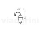 Llamba muri e jashtme alumini Vintage Prodhuar në Itali - Doroty Viadurini