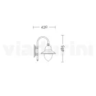 Llambë muri vintage në natyrë në alumin Prodhuar në Itali - Cassandra Viadurini