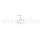 Llamba muri kopshti prej alumini prodhuar në Itali, Aquilina Viadurini