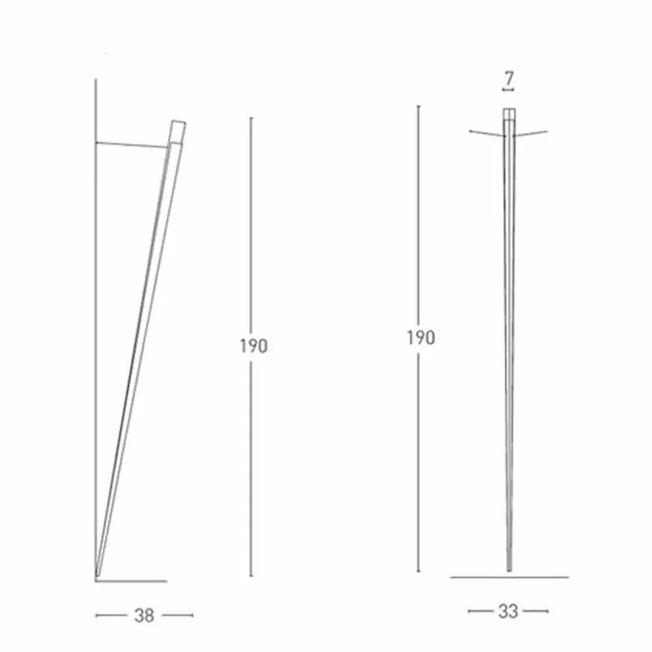 Llambë Muri me Dimmable Metal me LED të Integruar Prodhuar në Itali - Celine Viadurini
