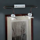 Llambë muri qeramike artizanale e dekoruar me dorë - Romë Viadurini