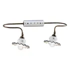 Llambë muri qeramike artizanale e dekoruar me dorë - Romë Viadurini