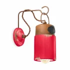 Llambë muri në ndryshk qeramike dhe hekuri Desiree Ferroluce Viadurini