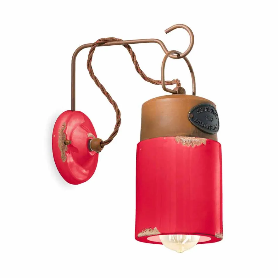 Llambë muri në ndryshk qeramike dhe hekuri Desiree Ferroluce Viadurini