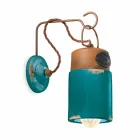 Llambë muri në ndryshk qeramike dhe hekuri Desiree Ferroluce Viadurini