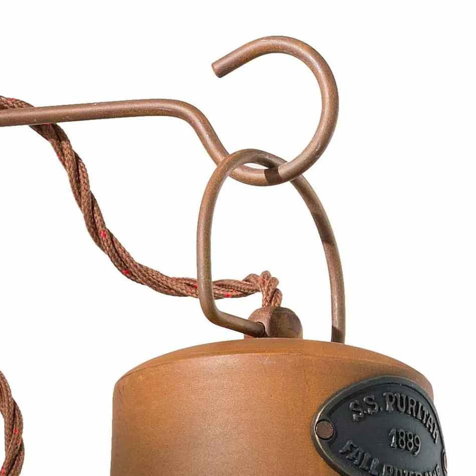 Llambë muri në ndryshk qeramike dhe hekuri Desiree Ferroluce Viadurini