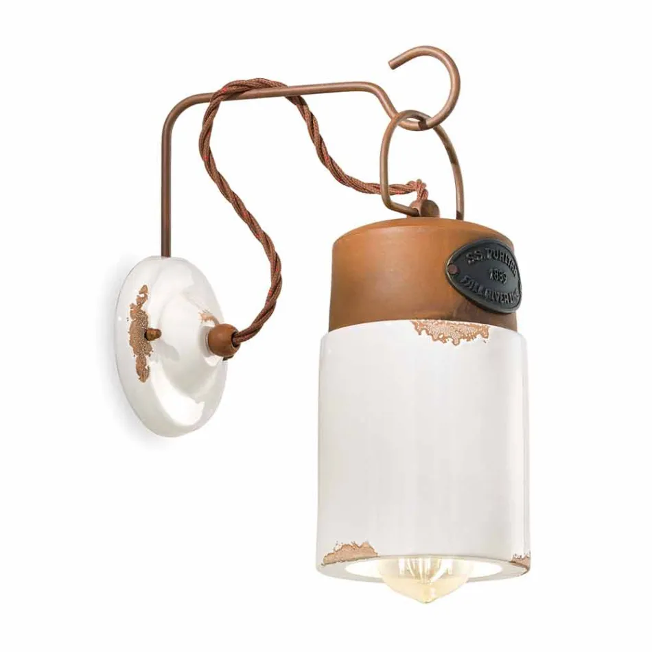 Llambë muri në ndryshk qeramike dhe hekuri Desiree Ferroluce Viadurini