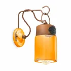 Llambë muri në ndryshk qeramike dhe hekuri Desiree Ferroluce Viadurini