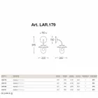 Llambë muri La Traviata bakër, qelqi, bronzi antik Viadurini