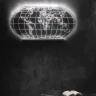 Llambë muri Planisphere në kristal akrilik të gdhendur me lazer - Rihanna Viadurini