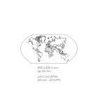 Llambë muri Planisphere në kristal akrilik të gdhendur me lazer - Rihanna Viadurini