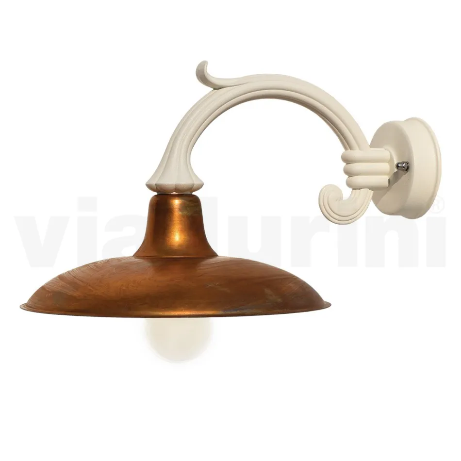 Llambë muri Vintage Outdoor në Alumin Prodhuar në Itali - Adela Viadurini