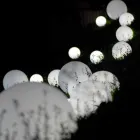 Globe sferë / llambë tryeze Slide Globo e bardhë e ndritshme e bërë në Itali Viadurini