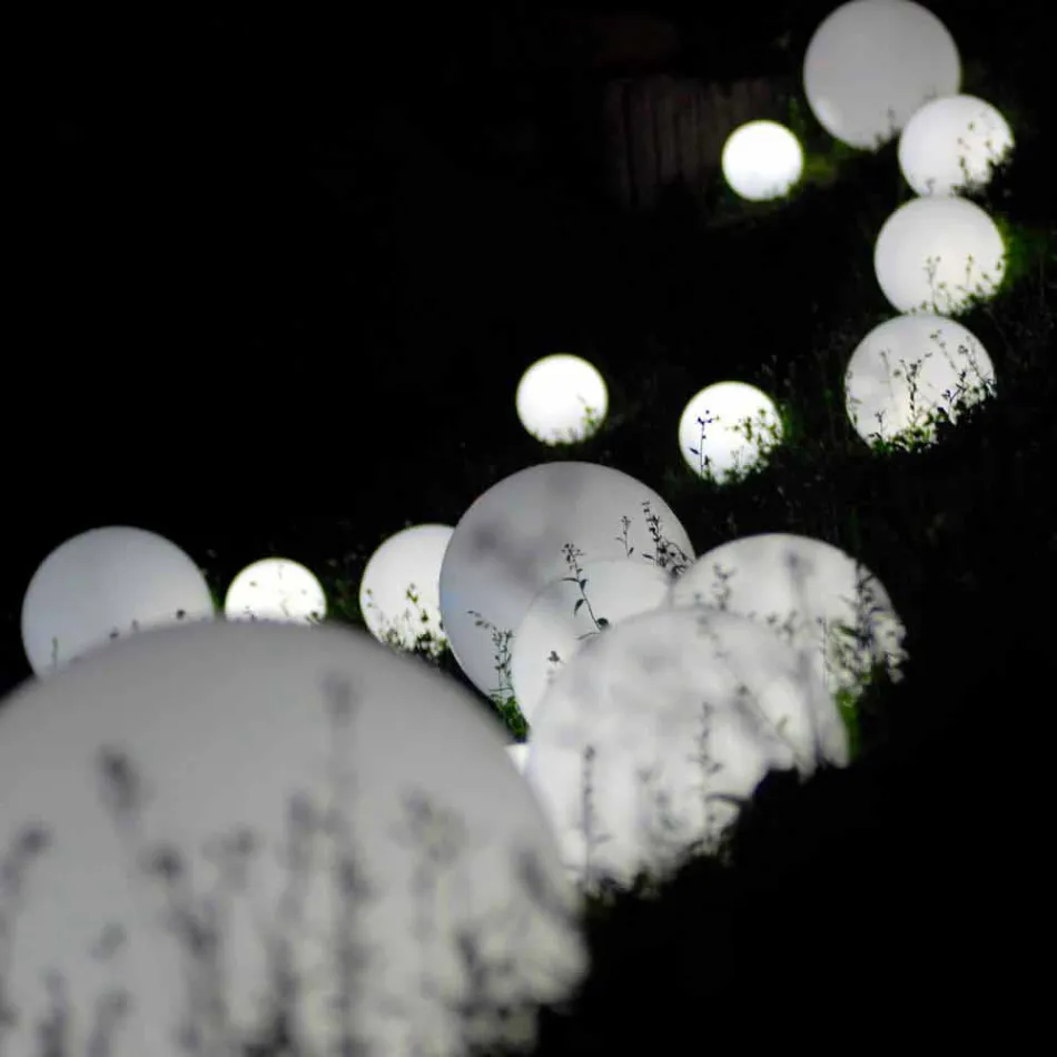 Globe sferë / llambë tryeze Slide Globo e bardhë e ndritshme e bërë në Itali Viadurini