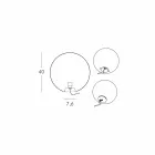 Globe sferë / llambë tryeze Slide Globo e bardhë e ndritshme e bërë në Itali Viadurini