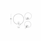 Globe sferë / llambë tryeze Slide Globo e bardhë e ndritshme e bërë në Itali Viadurini