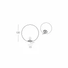 Globe sferë / llambë tryeze Slide Globo e bardhë e ndritshme e bërë në Itali Viadurini