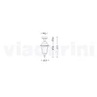 Llamba e kopshtit prej alumini e prodhuar në Itali, Aquilina Viadurini