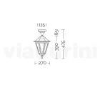 Llambë tavani kopshti në xhami dhe 5 finitura prej alumini - Pinako Viadurini