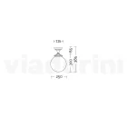 Llamba tavani në strukturë opal akrilike dhe alumini të bardhë - Trovabianco Viadurini