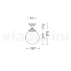 Llamba tavani prej alumini dhe opal akrilik Prodhuar në Itali - Trovaantracite Viadurini