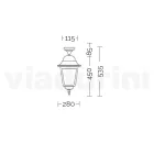 Llamba tavani e jashtme nga alumini dhe xham me rërë - Alkimist Viadurini