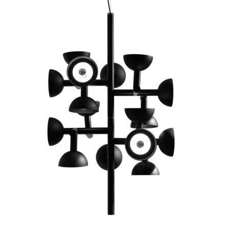 Llamba pezulluese 16 Dizajn dritash në të bardhë ose të zezë - Celio alumini Viadurini