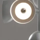 Llamba pezulluese 16 Dizajn dritash në të bardhë ose të zezë - Celio alumini Viadurini