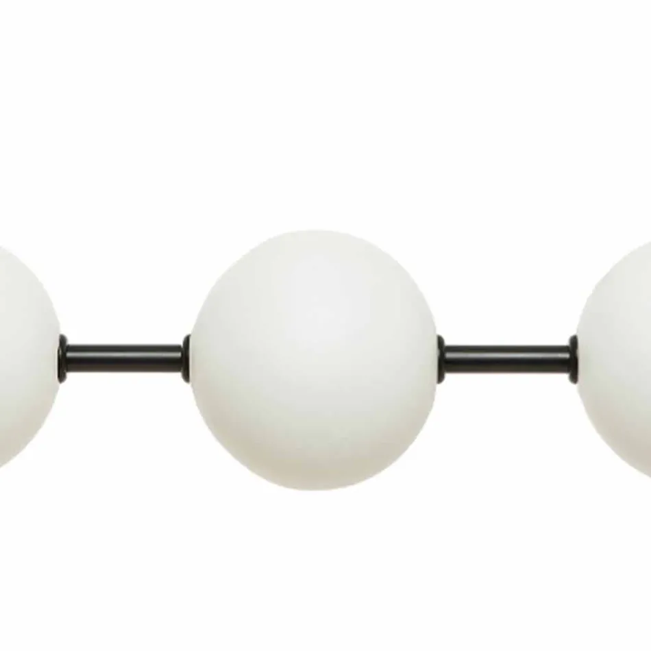 Llambë pezullimi 3 drita në tunxh dhe xham 2 përfundime - Alma nga Il Fanale Viadurini