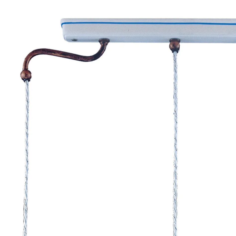 Llamba pezulluese 3 Drita Hekur dhe Qeramikë e punuar me dorë - Chieti Viadurini