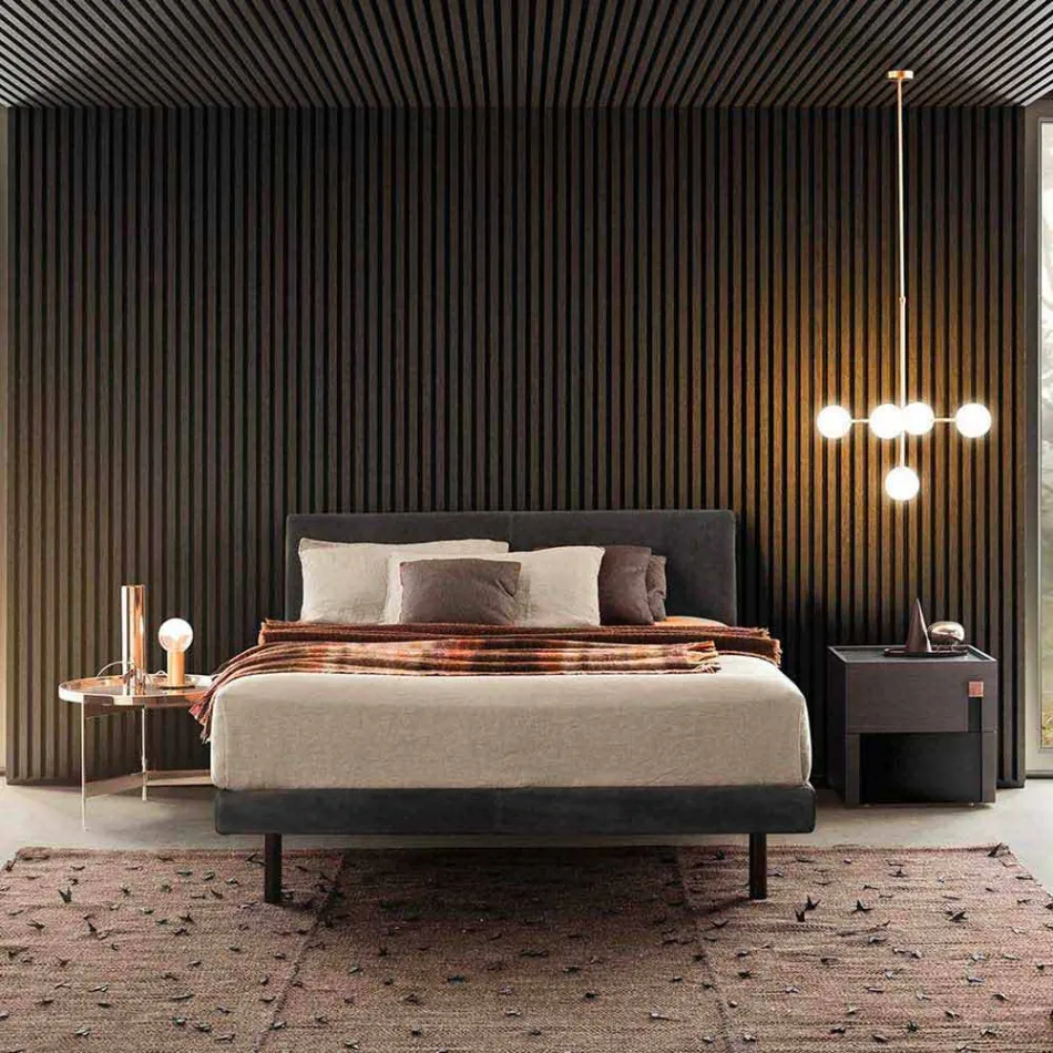 Llambë pezullimi 5 drita në tunxh dhe xham natyror - Molecola nga Il Fanale Viadurini