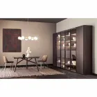 Llambë Pezullimi 8 Drita në Tunxh dhe Qelq Natyror - Molecola nga Il Fanale Viadurini