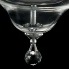 Llambë pezullimi me 3 drita në gotë dhe kristal Ivy, e bërë në Itali Viadurini