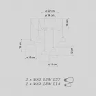 Llambë varëse me 5 elemente me ngjyra Prodhuar në Itali - Berimbau Viadurini