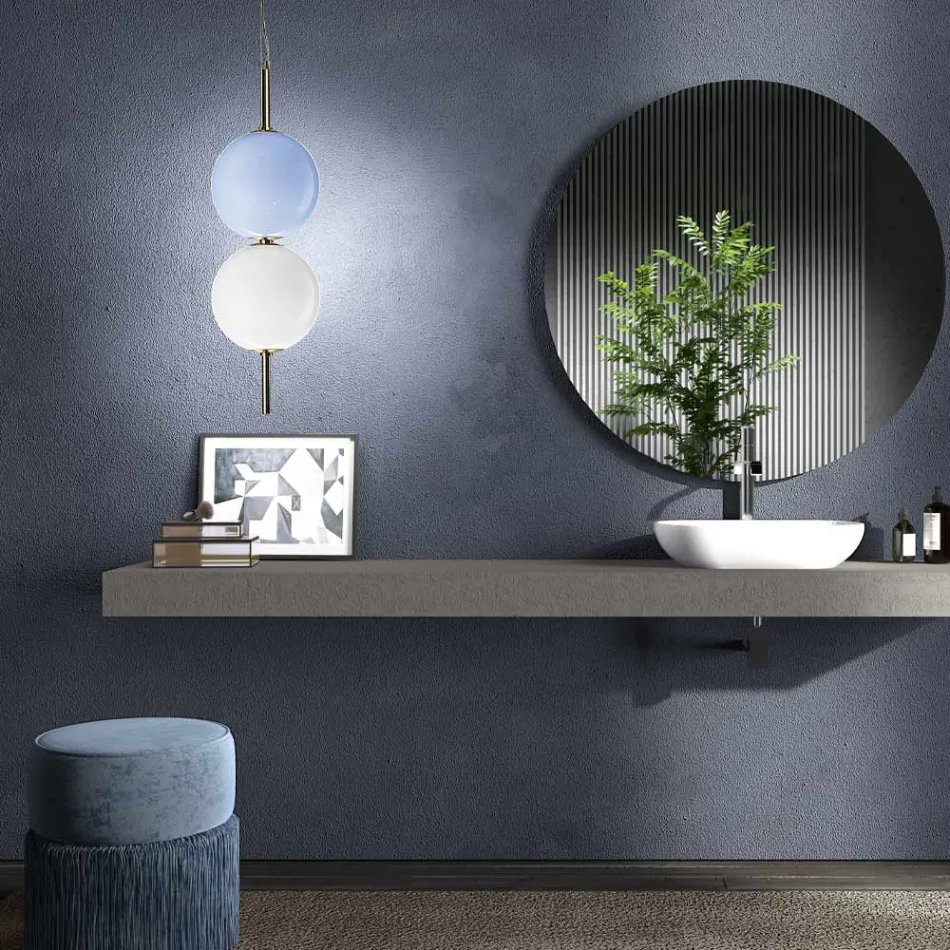 Llambë varëse e punuar me dorë në xhami të fryrë Venecia - Jupiter Viadurini