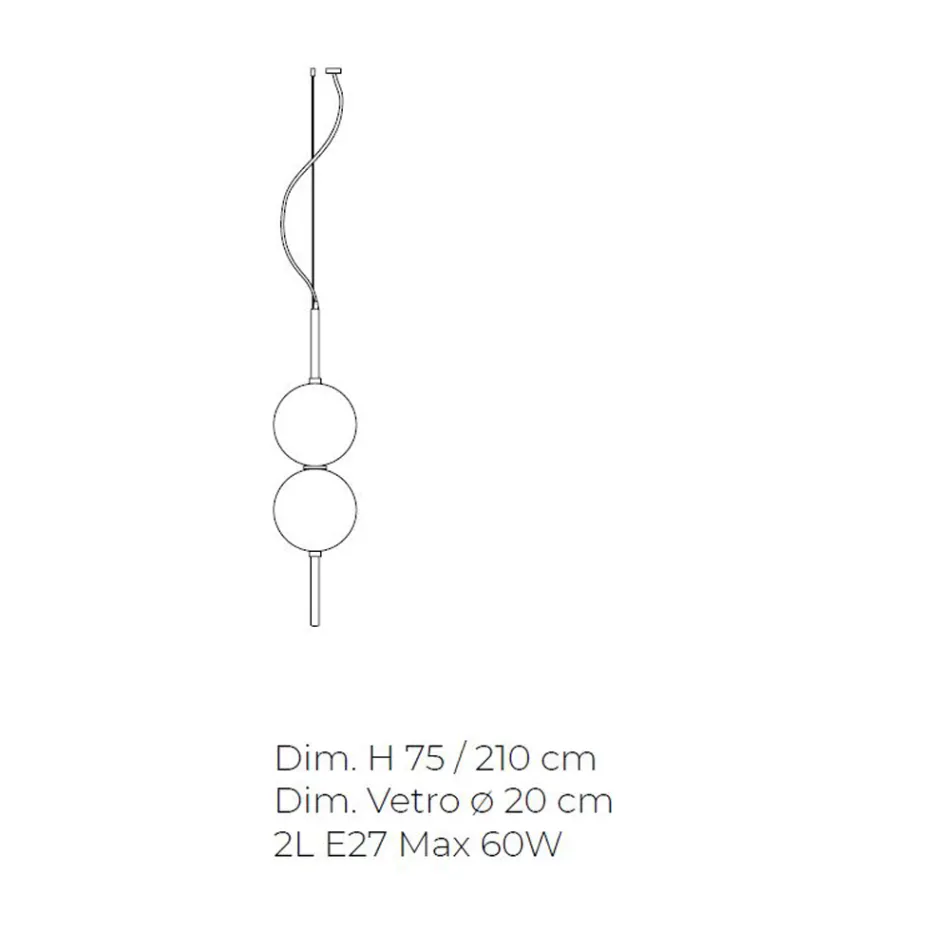 Llambë varëse e punuar me dorë në xhami të fryrë Venecia - Jupiter Viadurini