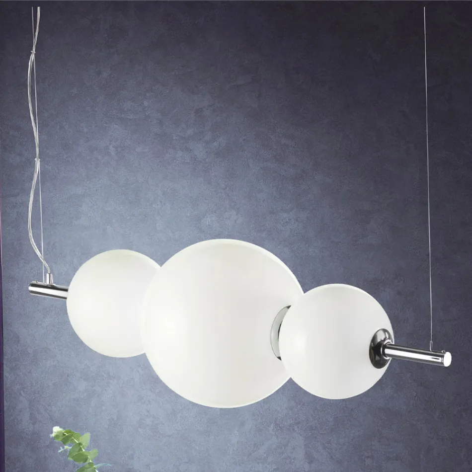 Llambë varëse e punuar me dorë në xhami me shtresa veneciane - Jupiter Viadurini