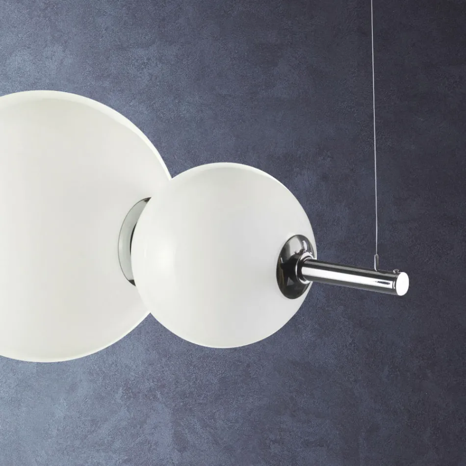 Llambë varëse e punuar me dorë në xhami me shtresa veneciane - Jupiter Viadurini