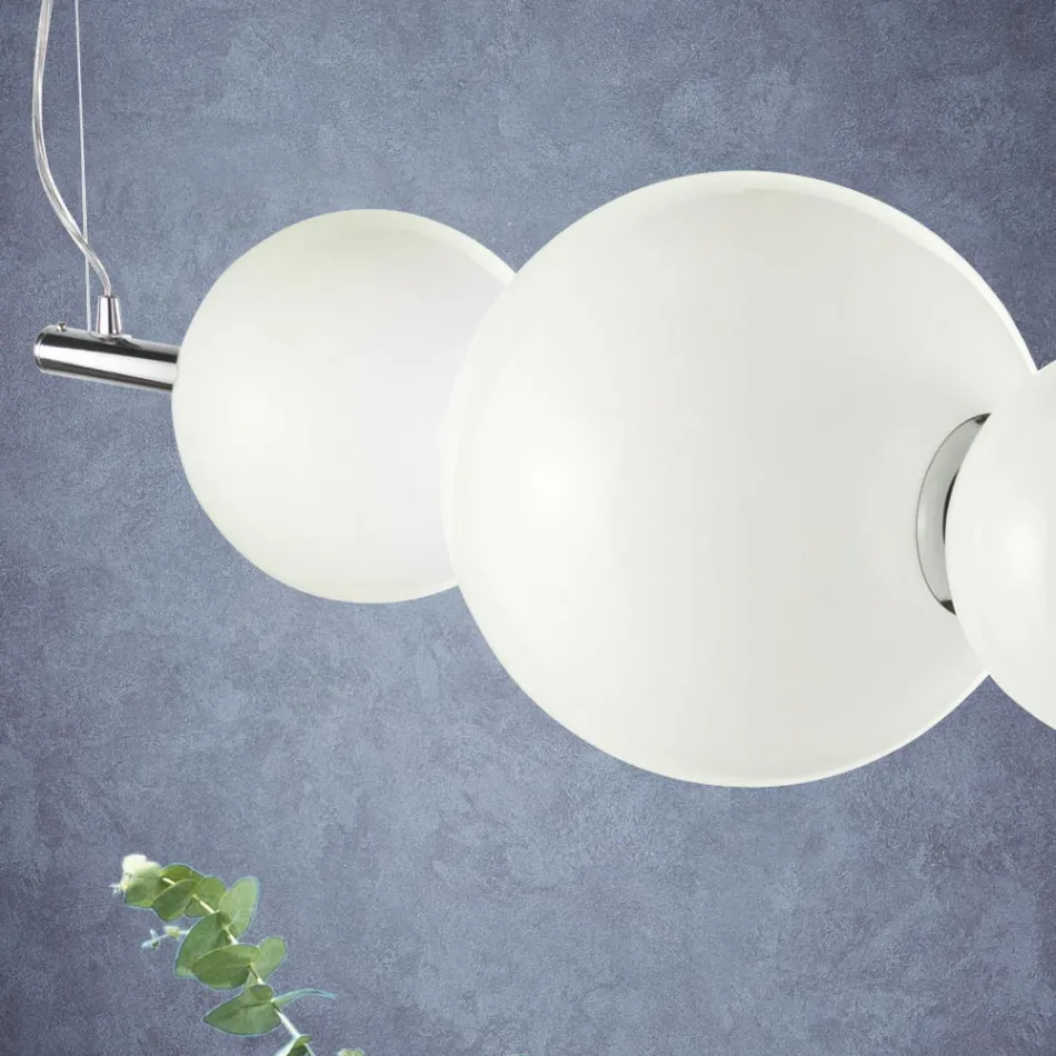 Llambë varëse e punuar me dorë në xhami me shtresa veneciane - Jupiter Viadurini