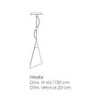 Llambë varëse me qelq të fryrë veneciane e punuar me dorë - Kristal Viadurini