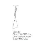 Llambë varëse me qelq të fryrë veneciane e punuar me dorë - Kristal Viadurini