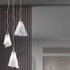 Llambë varëse me qelq të fryrë veneciane e punuar me dorë - Kristal Viadurini