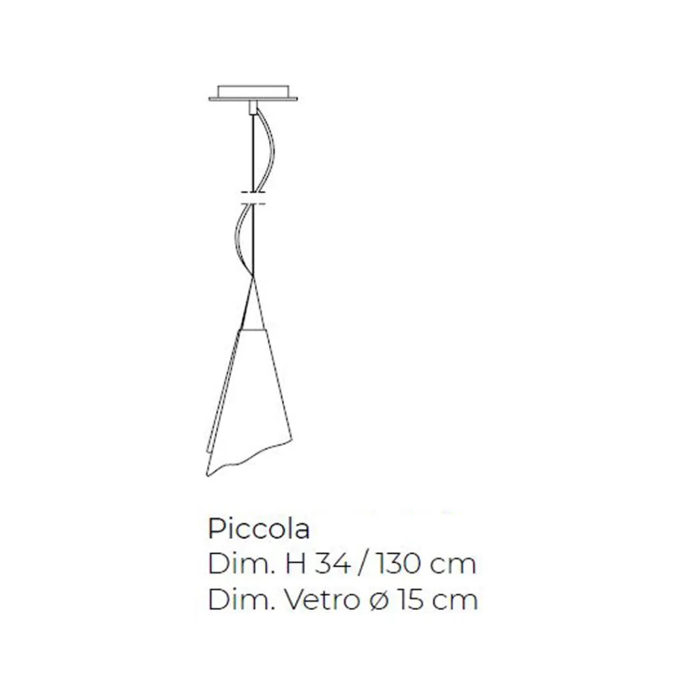 Llambë varëse me qelq të fryrë veneciane e punuar me dorë - Kristal Viadurini