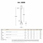 Llambë varëse bronzi hidroizolues dhe qelqi i bardhë Viadurini