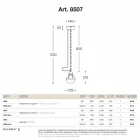Llambë varëse bronzi hidroizolues dhe qelqi i bardhë Viadurini