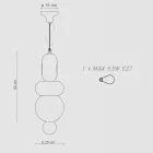 Llambë pezullimi me 3 elemente të formave të ndryshme Prodhuar në Itali - Bumbum Viadurini