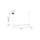 Llambë varëse me dritë LED dhe kabllo të rregullueshme në gjatësi - Portokalli Viadurini